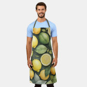 Waterverf Schilderen van citroenen Schort (Gedragen)