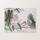 Waterverf schilderen van de Lotus Flower Legpuzzel (Horizontaal)