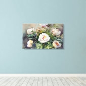 Waterverf schilderen van de mooie bloemen canvas afdruk (Insitu (Houten vloer))