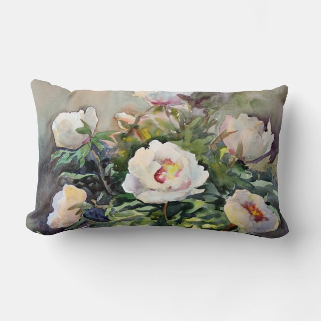 Waterverf schilderen van de mooie bloemen kussen (Voorkant)