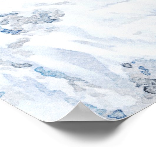 Waterverf schilderen van de Mount Everest Poster (Hoek)