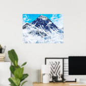 Waterverf schilderen van de Mount Everest Poster (Thuiskantoor)