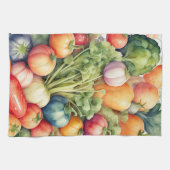 Waterverf Schilderen van Diverse Groenten Theedoek (Horizontaal)