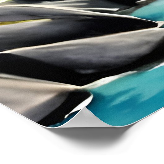 Waterverf schilderen van een cascade waterval poster (Hoek)