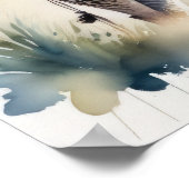 Waterverf Schilderen van een Giraffe 5:4 Poster (Hoek)