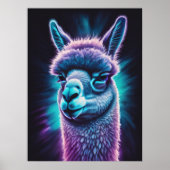Waterverf Schilderen van een Llama 3:4 Poster (Voorkant)