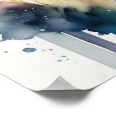 Waterverf Schilderen van een Mannelijke Leeuw 5:4 Poster (Hoek)