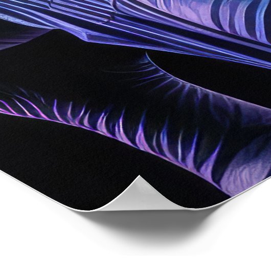 Waterverf Schilderen van een olifant 3:4 Poster (Hoek)