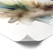 Waterverf Schilderen van een olifant 5:4 Poster (Hoek)