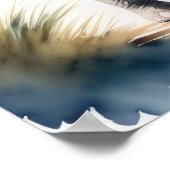 Waterverf Schilderen van een olifant 5:4 Poster (Hoek)