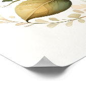 Waterverf Schilderen van een Roos Roze Poster (Hoek)