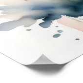 Waterverf Schilderen van een Zebra 5:4 Poster (Hoek)