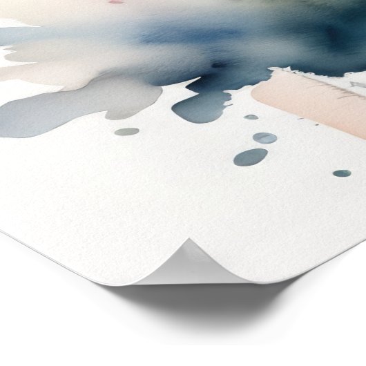 Waterverf Schilderen van een Zebra 5:4 Poster (Hoek)