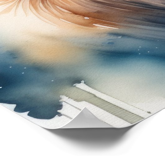 Waterverf Schilderen van Elk Poster (Hoek)