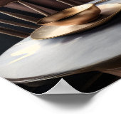 Waterverf Schilderen van Formele Tafelcape Lillies Poster (Hoek)