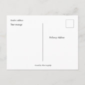 Waterverf schilderen van gebilderde vlasvlinder briefkaart (Achterkant)