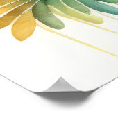 Waterverf Schilderen van Geel Vogel 3:2 Poster (Hoek)