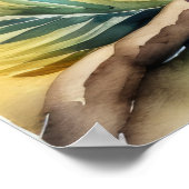 Waterverf Schilderen van Geel Vogel 5:4 Poster (Hoek)