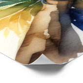 Waterverf Schilderen van Geel Vogel 5:4 Poster (Hoek)