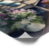 Waterverf Schilderen van Gezellige Landveranda Poster (Hoek)