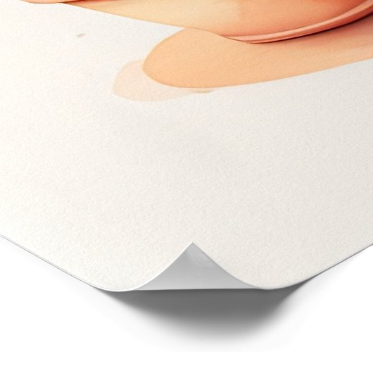 Waterverf Schilderen van Huis Plant in Pot Poster (Hoek)