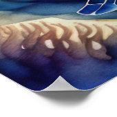 Waterverf Schilderen van Kleurrijk Zee Schildpad V Poster (Hoek)