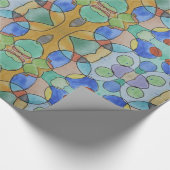 Waterverf schilderen van kleurrijke cirkels, Kinde Cadeaupapier (Hoek)