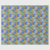 Waterverf schilderen van kleurrijke cirkels, Kinde Cadeaupapier (Vlak)