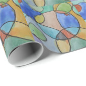 Waterverf schilderen van kleurrijke cirkels, Kinde Cadeaupapier (Rol Hoek)