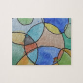 Waterverf schilderen van kleurrijke cirkels, Kinde Legpuzzel (Horizontaal)