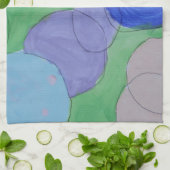 Waterverf schilderen van kleurrijke cirkels, Kinde Theedoek (Gevouwen)