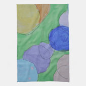 Waterverf schilderen van kleurrijke cirkels, Kinde Theedoek (Verticaal)