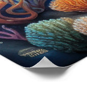 Waterverf Schilderen van Kleurrijke Reef Vis 3:2 Poster (Hoek)