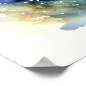 Waterverf Schilderen van Kleurrijke Zeeen Schildpa Poster (Hoek)