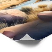 Waterverf Schilderen van Landelijk Landschap Poster (Hoek)