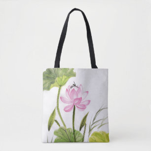 Waterverf schilderen van Lotus Flower 2 2 Tote Bag