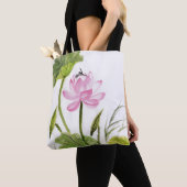 Waterverf schilderen van Lotus Flower 2 2 Tote Bag (Dichtbij)