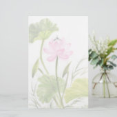 Waterverf schilderen van Lotus Flower 2 Briefpapier (Staand voorkant)