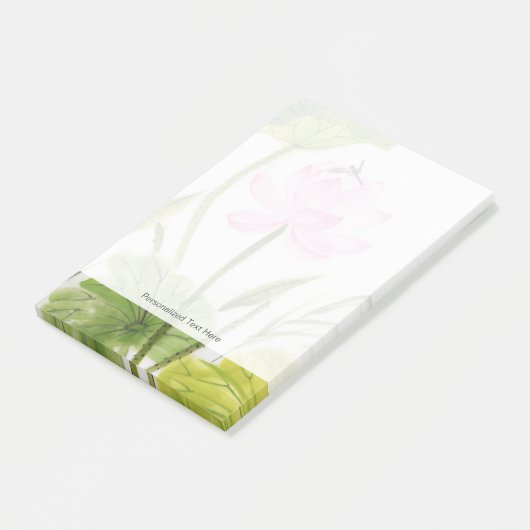 Waterverf schilderen van Lotus Flower 2 Post-it® Notes (Schuin)