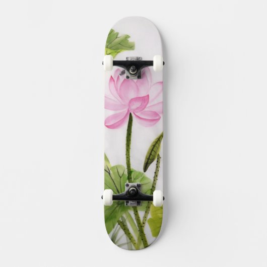 Waterverf schilderen van Lotus Flower 2 Skateboard (Voorkant)
