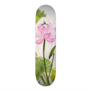 Waterverf schilderen van Lotus Flower 2 Skateboard