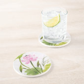 Waterverf schilderen van Lotus Flower 2 Zandsteen Onderzetter (Zijkant)