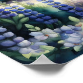 Waterverf Schilderen van Lupine Landscape Poster (Hoek)