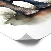 Waterverf Schilderen van Olifant 1:1 Poster (Hoek)