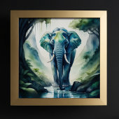 Waterverf Schilderen van Olifant 1:1 Poster