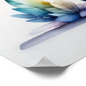 Waterverf Schilderen van Olifant 1:1 Poster (Hoek)