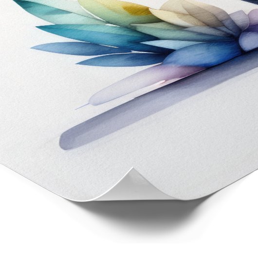 Waterverf Schilderen van Olifant 1:1 Poster (Hoek)