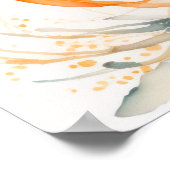 Waterverf Schilderen van Oranje vis II Poster (Hoek)