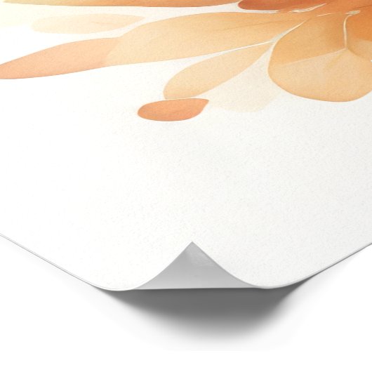 Waterverf Schilderen van Palmboom in Pot Poster (Hoek)