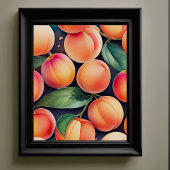 Waterverf Schilderen van perziken II Poster